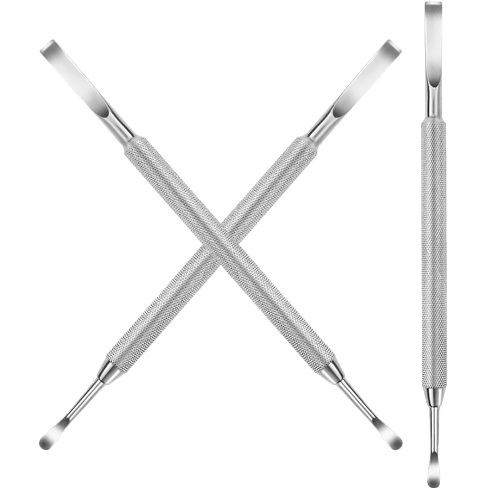 

3pcs Dual Sided Cuticle Pushers Manicure Tool Stainless Steel Cuticle Remover for Fingernail