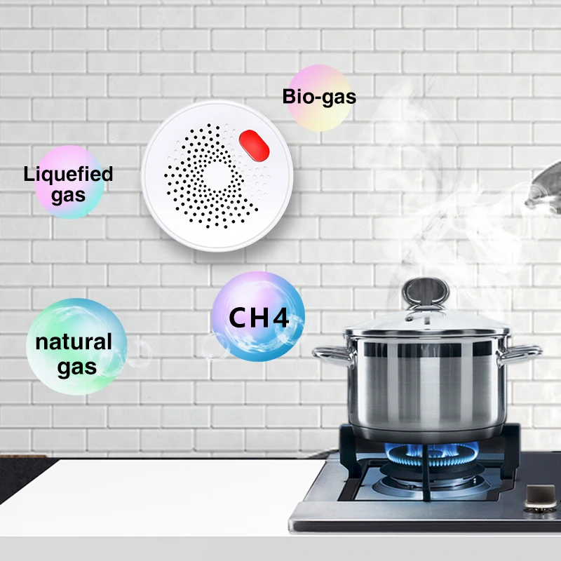 جهاز استشعار الغاز الطبيعي Wi-Fi من Tuya Smart Hom...