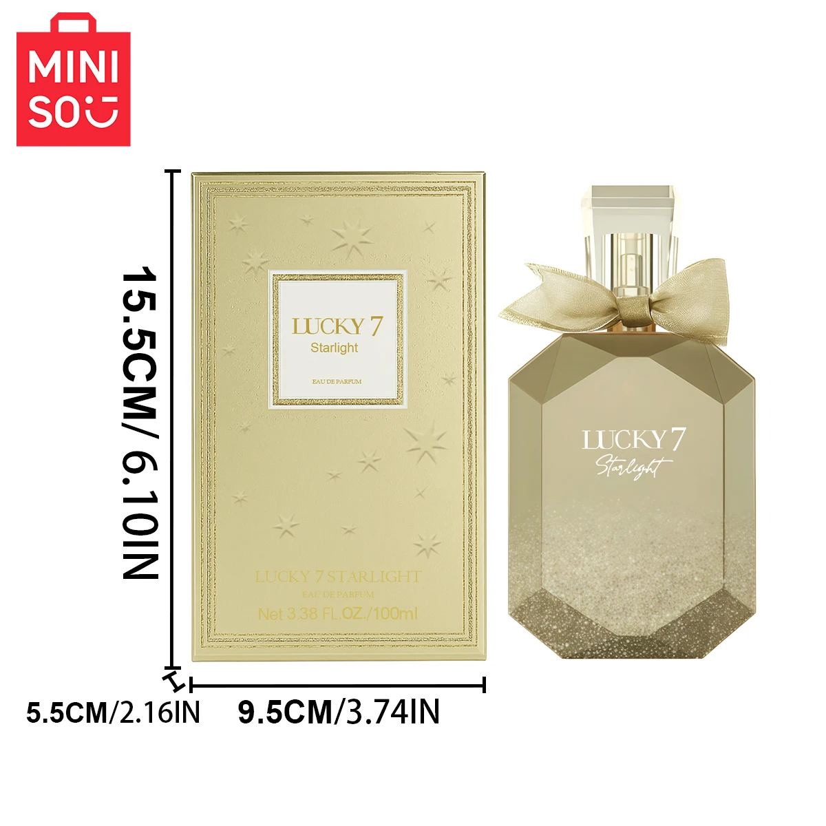 MINISO LUCKY 7 Damenparfüm Original Luxuriöser blumig-fruchtiger Eau de Parfum Designerduft für Damen Körperspray 100 ml_voghion.com