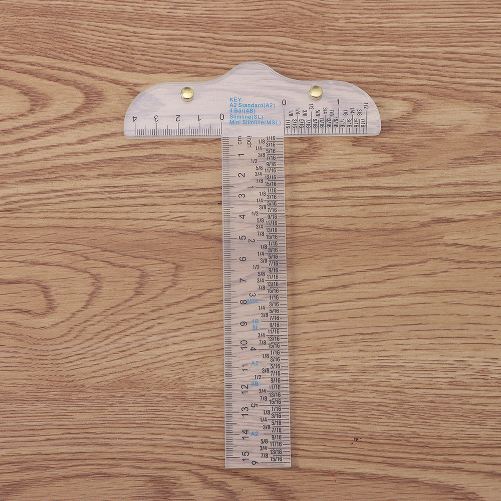 New 6" Clear Acrylic T-Square Ruler Inch Metric T-Square Transparent Measuring Scale Rule In Both Inches And Metric Measurements