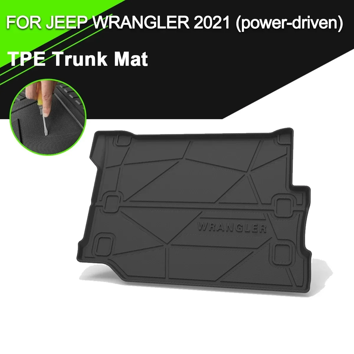 

Car Rear Trunk Mat TPE Waterproof Non-Slip Rubber Cargo For Jeep WRANGLER RENEGADE GRAND CHEROKEE COMPASS COMMANDER CHEROKEE