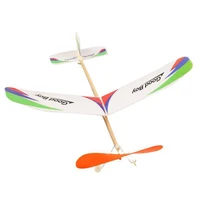 Rubber Band Powered Glider Flying Glider Planes Windup Flying Copter Handout Glider Model Kids 1