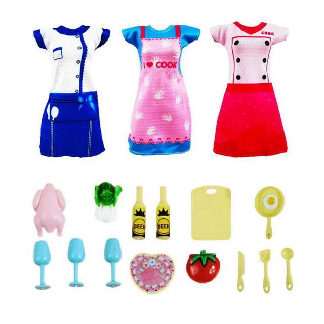 Barbie Dolls Clothes Accessories  Barbie Doll Clothes Dress - 30cm Doll  Clothes Pink - Aliexpress