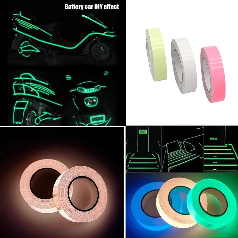 3M Luminous Fluorescent Night Self-adhesive Glow in The Dark Sticker Tape Safety Security Home Decoration Warning Adhesive Tape