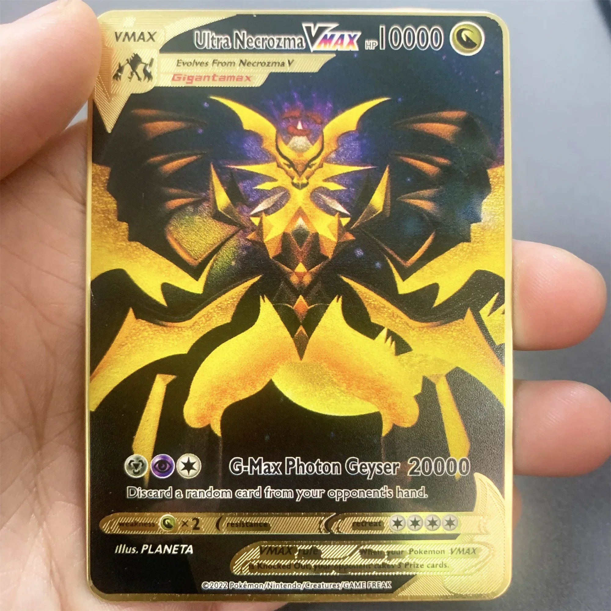 Gold Plated Pokemon Pokmon Metal Collector Card - Arceus VMAX 10000-Point  Secret Rare, Golden Gift For Kids & Fans Pokemon Gold Metal