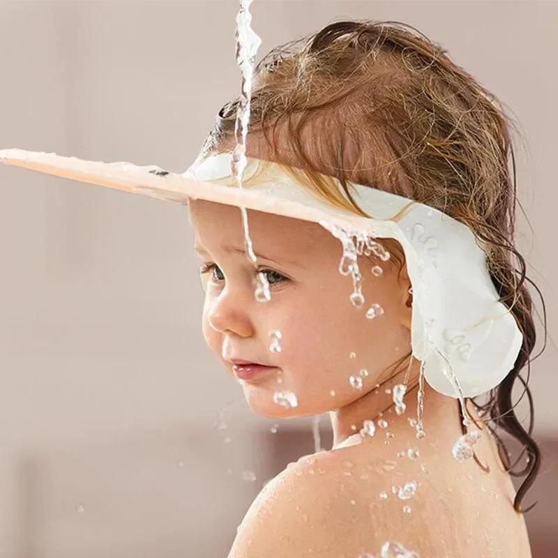 Safe Shampoo Shower Bathing Bath Protect Soft Cap Hat for Baby Wash Hair Shield Baby Children Bathing Shower Cap Hat Kids