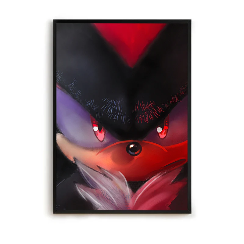 thumbnail image 1 of Pósteres de S-Sonic para decoración de paredes, pinturas, decoraciones para el hogar, decoración de habitaciones, estética, póster de anime, arte en lienzo, 1 of 5
