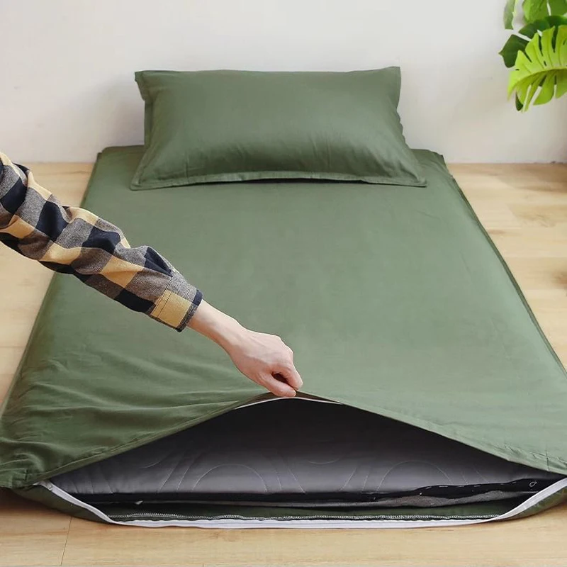 WOSTAR 360° fully enclosed with zipper mattress protector cover couple/student single double bed sheet protection pad king size