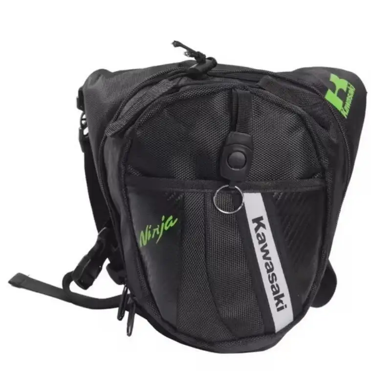 Kawasaki Multifunction Motorcycle Drop Leg Bag Oxford Motorcycle Bag Outdoor Men Casual Waist Bag Fanny Pack Moto & Biker Bags 5