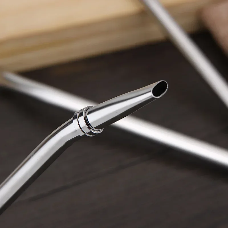 Yerba Mate Straw Filter +1 Brush Reusable 304 Stainless Steel Bombilla Drinking Straw Metal Tea Tools 4pcs