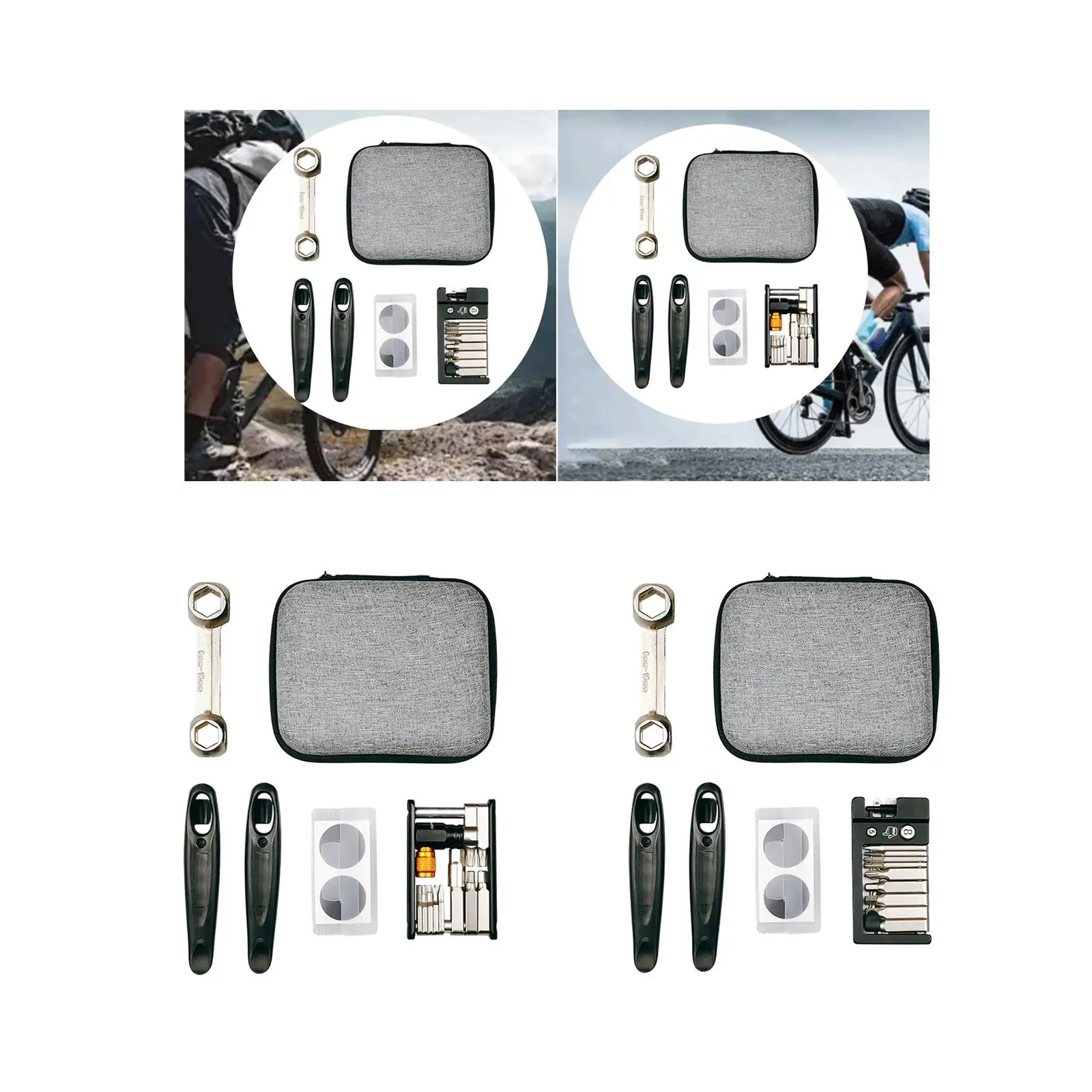 Bike Repair Tool Kits Set with Storage Bag Maintenance Portable Bike Accessories for Repairing Man Mountain Bike Road Bike