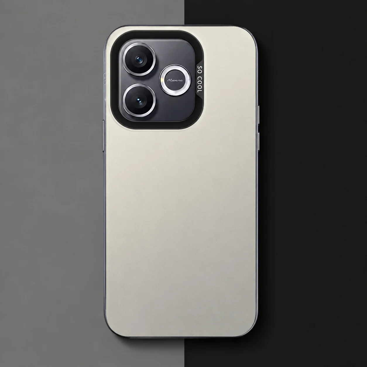 Premium Matte Metallic Texture Shockproof Phone Case with Original Design