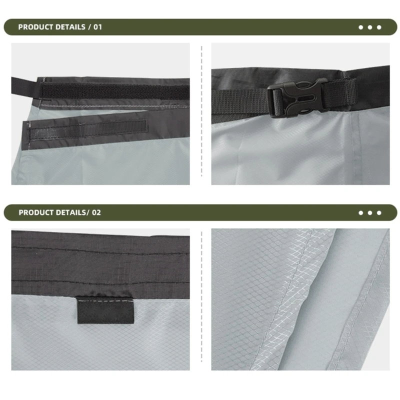 UltraLight Thin Rain Skirt Lightweight Waterproof Kilt Breathable Windproof Raincoat Rainwear-Liner Windproof Kilt Skirt