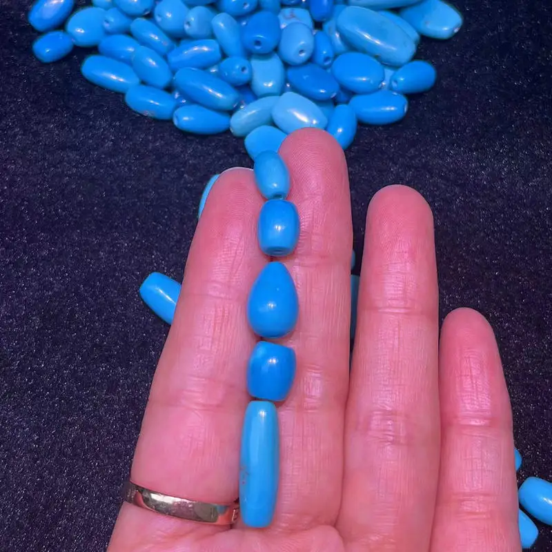Special Offer! Special Offer! Handmade Natural American turquoise beads are colorful, and perforated bracelets an