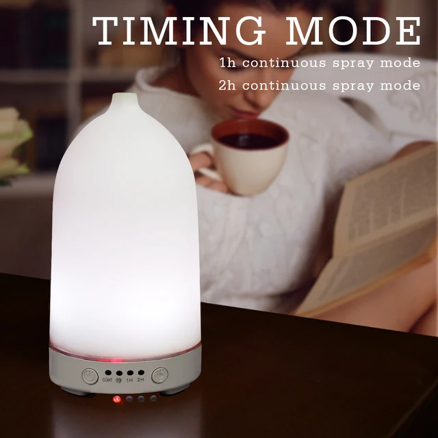 100ML Essential Oil Diffuser Desktop Ultrasonic Air Humidifier Home Fragrance Aroma Diffuser with 7 LED Color Changing Light 4