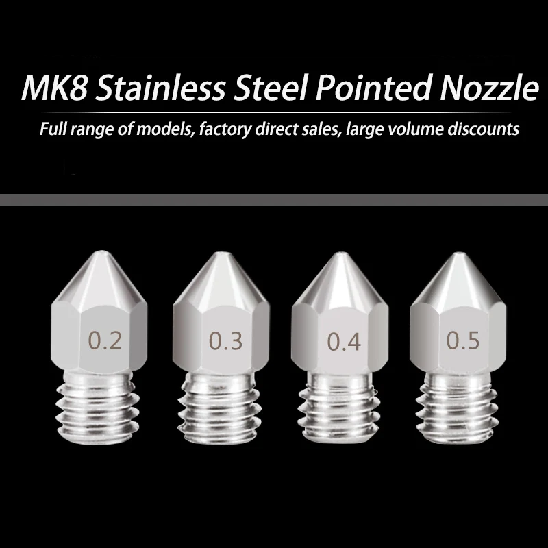 

Насадка MK8 из нержавеющей стали для экструдера, 1 шт.