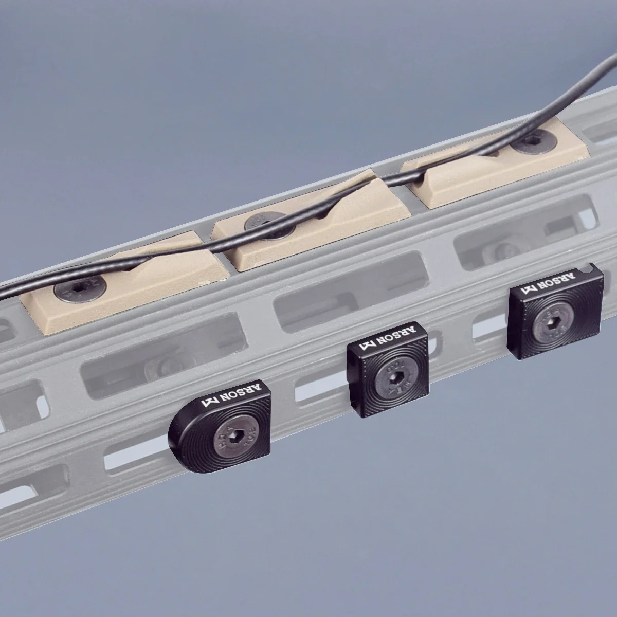 Tactical MLOK Cable Management System for Picatinny Rail
