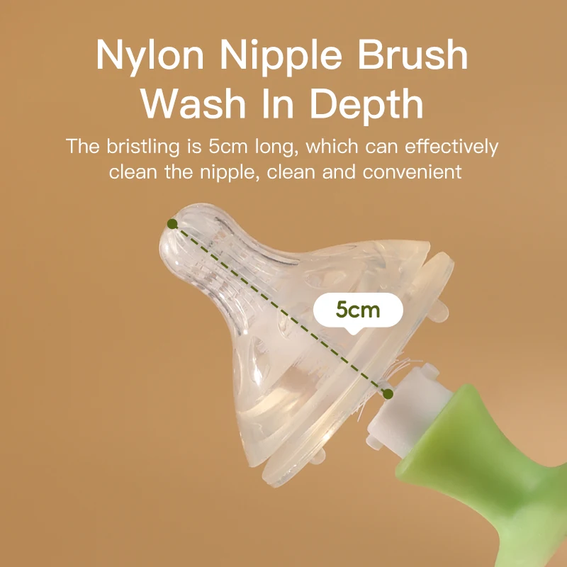 SAIDAH Simple Nylon Sponge Suction Feeding Bottle Nipple Pacifier Brush Set Water Sippy Vacuum Cup Cleaning（2 in 1） bottle brush bottle cleaning brush cleaning brush cleaning brush set