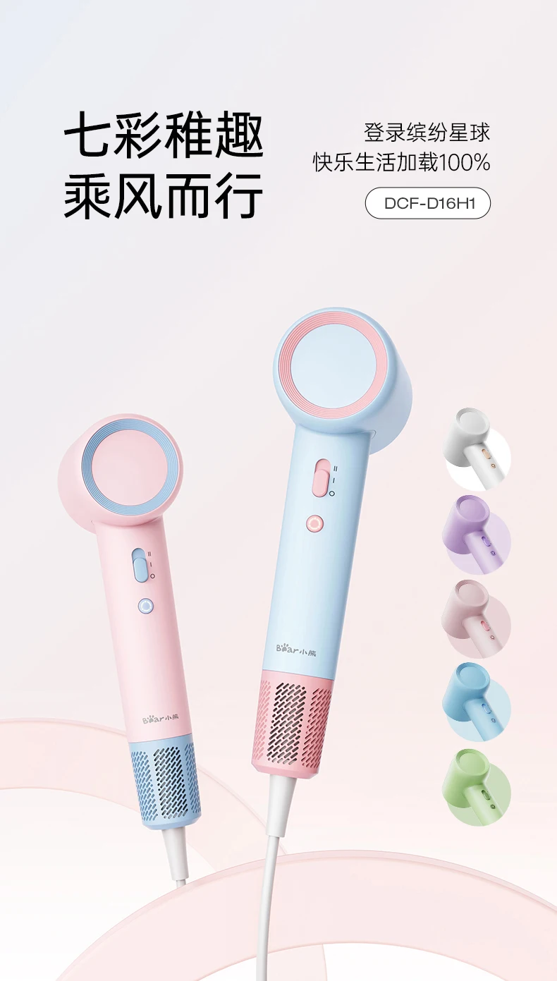 Description Picture 4 of itemHigh-Speed Electric Hair Dryer Negative Ion Strong Wind Speed Dry Thermostatic Hair Care Hair Dryer Machine Dormitory Gift