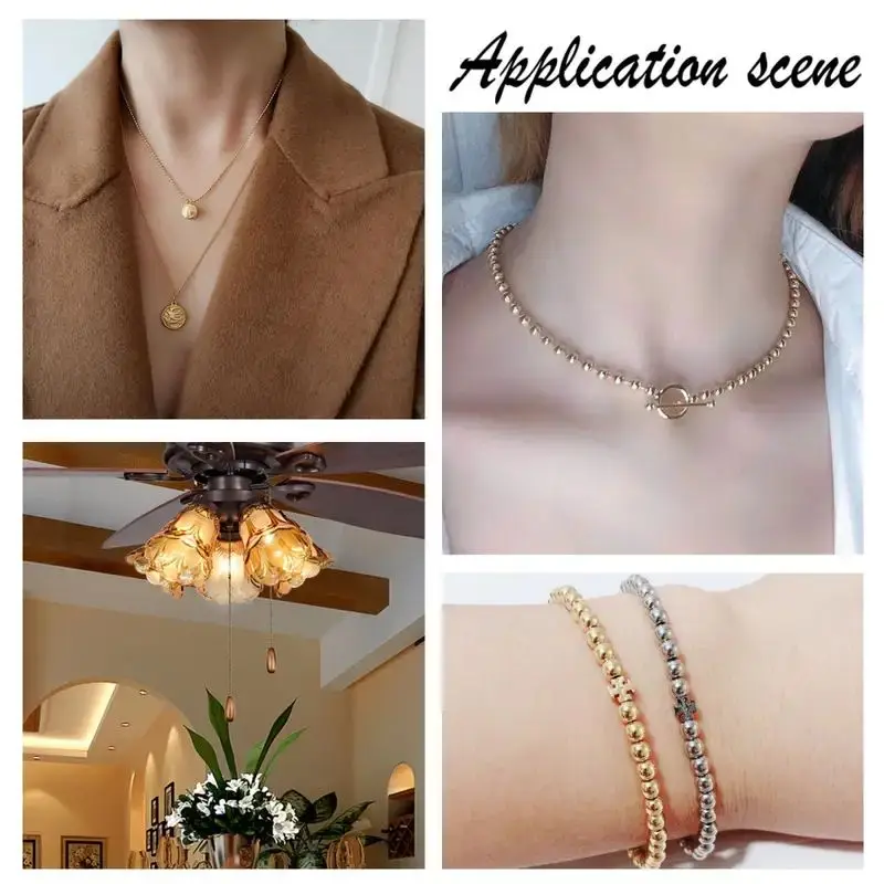 Collier De Perles Pour Sapin De Noël, 10 M, Doré – Guirlande Et Chaîne Pour Décorations De Noël, Loisirs Créatifs Et Mariages | Leroy Merlin