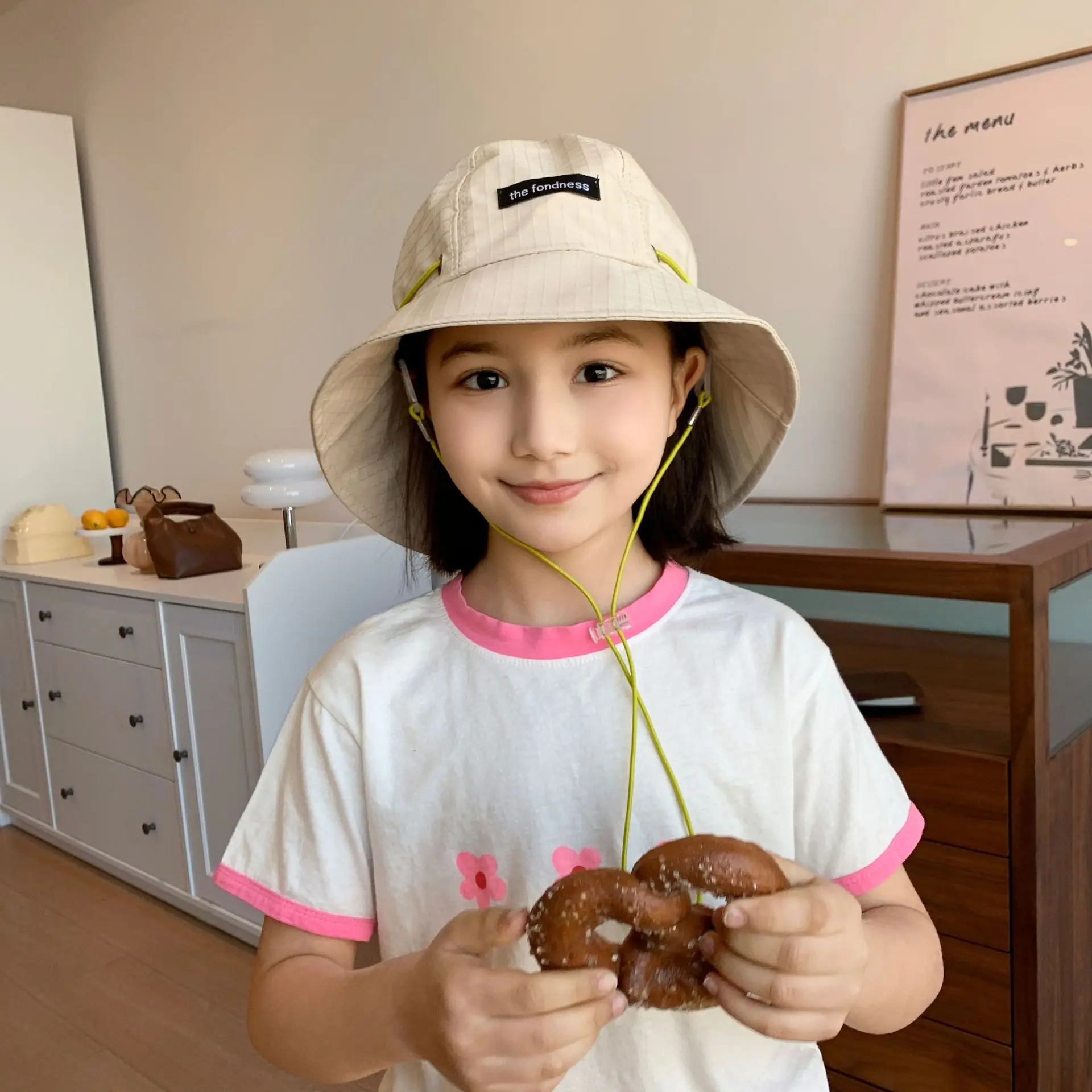 Kids Summer Hats For Girls Boys Bucket Hat Children Sun Protection Fisherman Cap Windproof Sun Hat Foldable Sunhat Outdoor New baby sun hat outdoor sun hat