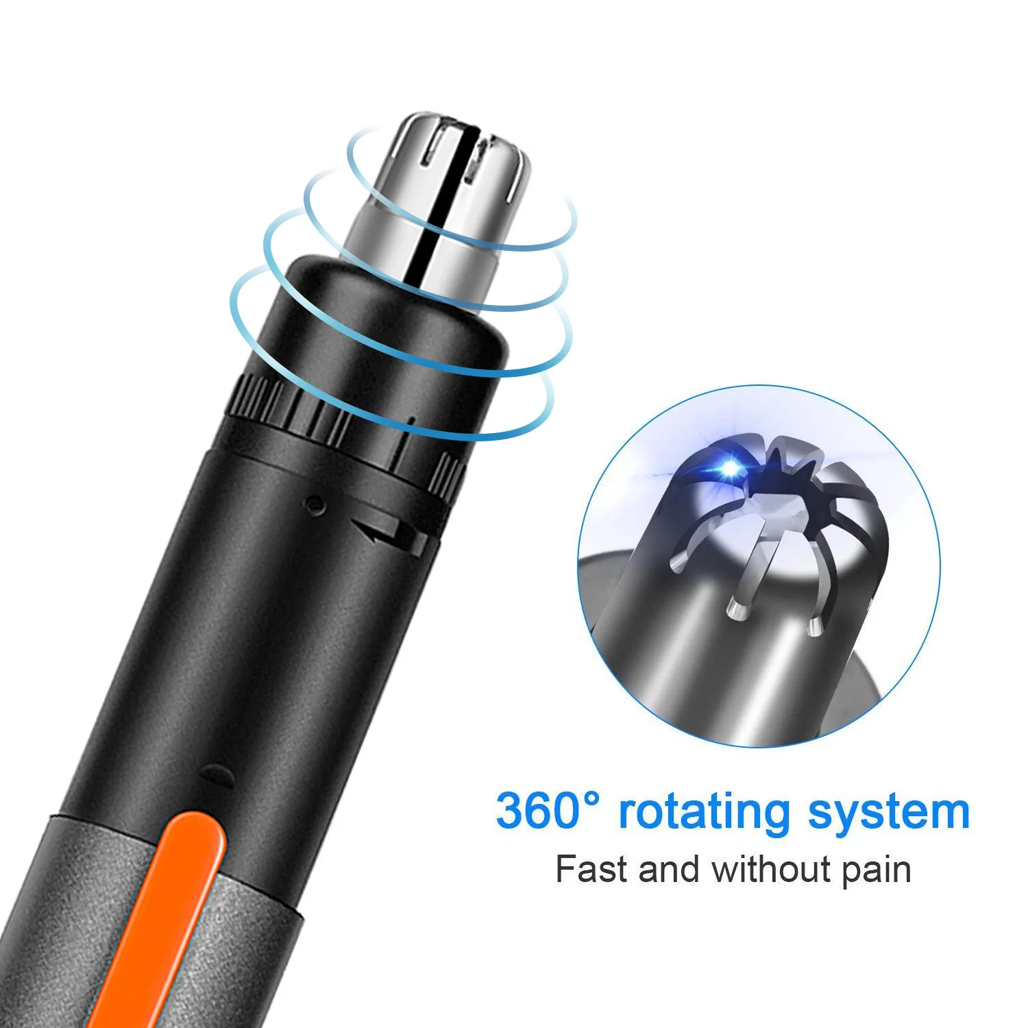 Electric Nose & Ear Hair Trimmer For Men & Women Portable Rotating USB Charging Hair Trimmer Eyebrow Trimmer Rechargable Clipper 2