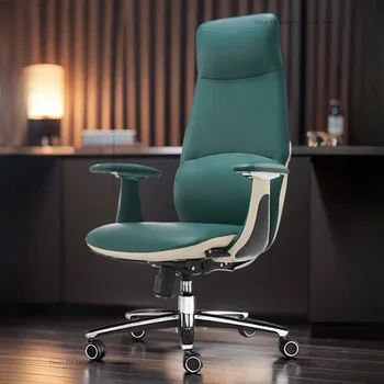 Sedie da ufficio moderne in pelle di lusso Comfort Sedie da studio ergonomiche sedentarie Mobili per saloni da gioco per computer Sillas Oficina FYOC