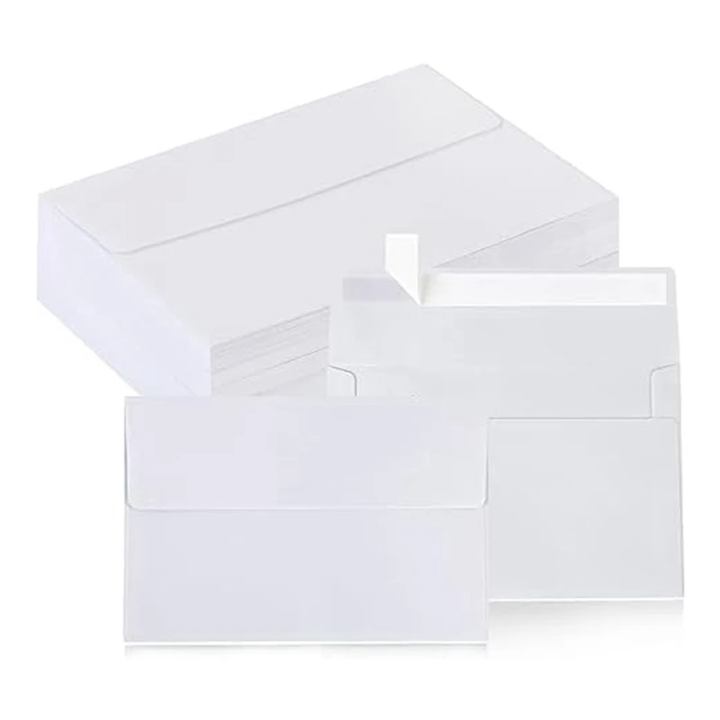 

Invitation Envelopes, A6 Printable White Envelopes For Weddings, Invitations, Photos,Postcards,Greeting Cards,Mailing