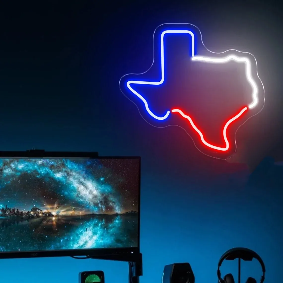 

Texas Neon Sign Province City LED Light Home Room Wall Decor Bar Office Bedroom Personalized Design Urban Wall Decor Creative