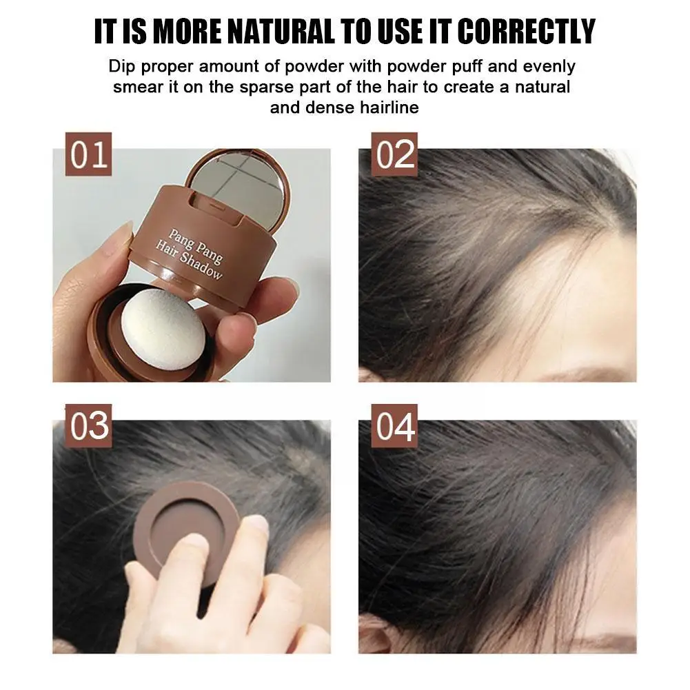 Hair Building Powder Hair Coloring Product 3colors Hair Fluffy Powder Hairline Modified Repair Shadow Hair Natural Cover Beauty Trimming Loss Powder Makeup