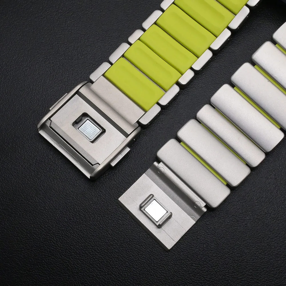 Luxury 22mm Alloy Metal Bracelet Strap