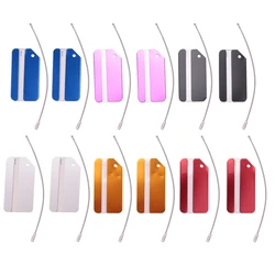 12 Pcs Luggage Tags Business Card Holder Aluminium Metal Travel ID Bag Tag For Travel Baggage Luggage Identifier