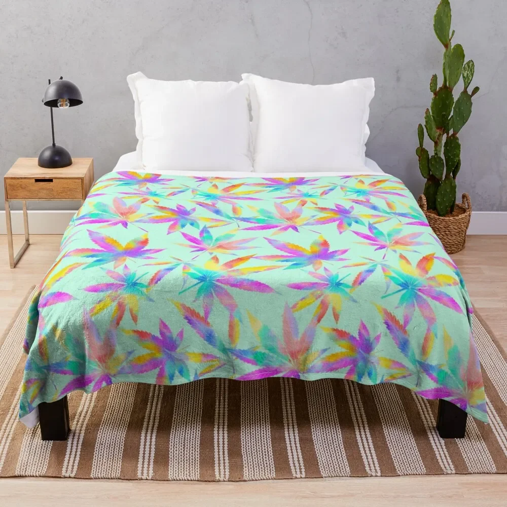 

Mary Jane Tropical Mint Green Throw Blanket Hairy Blankets manga