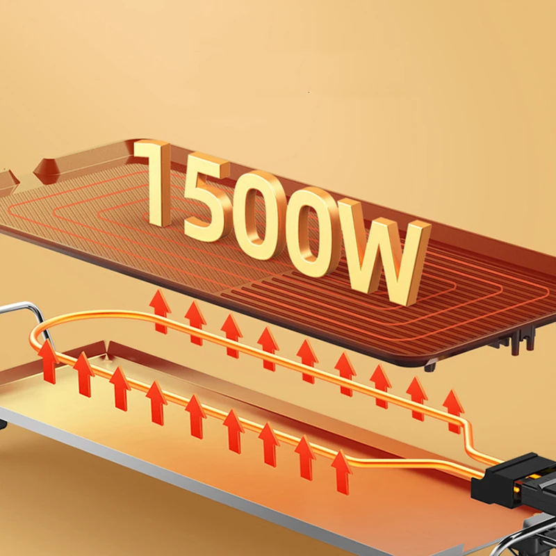 110V 220V Electric Grill Grilling Household Appliances Electrical Appliances For Kitchen Cooking Electric BBQ Size 42cm 68cm 2