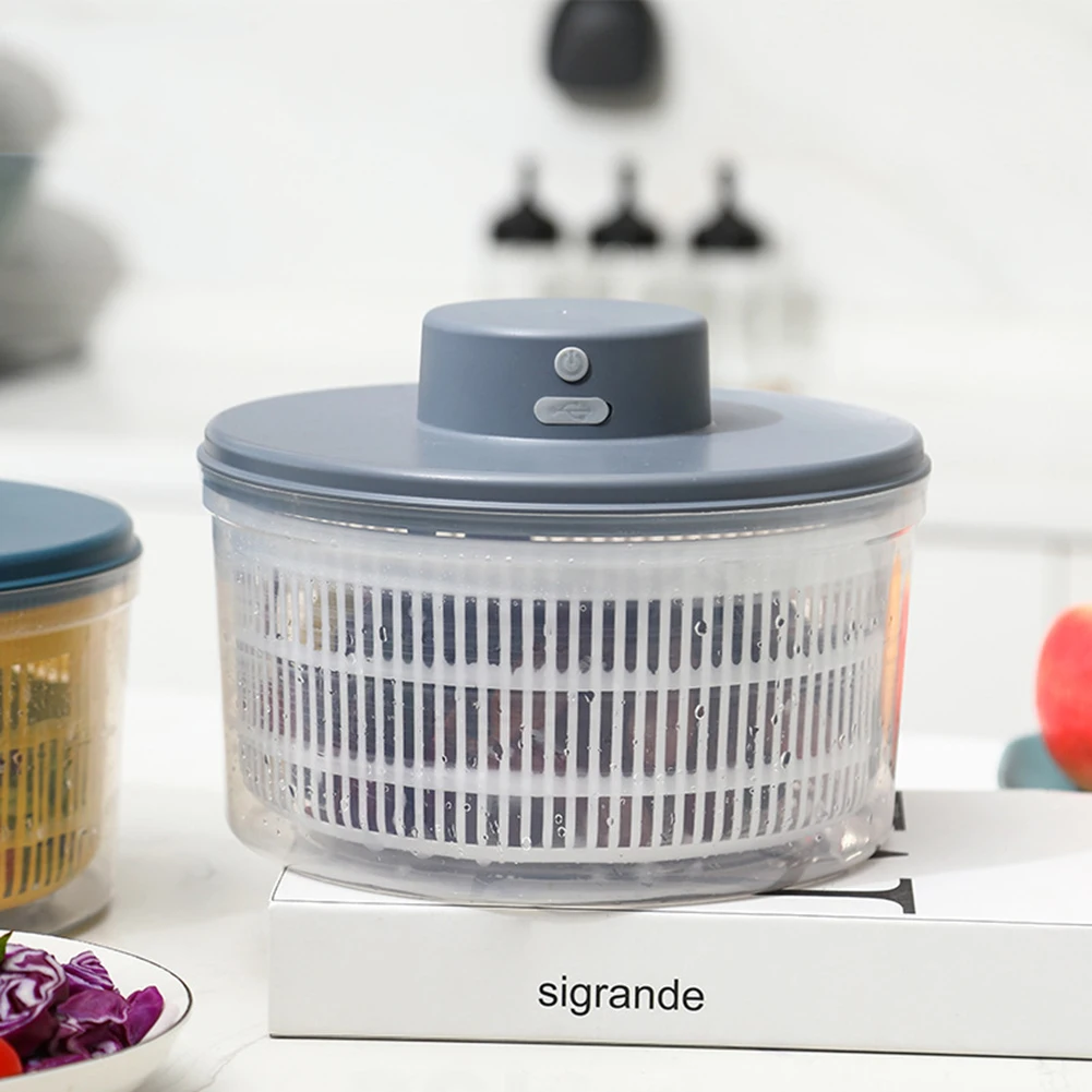 Salad Spinner Fruit Vegetable Household Salad Dehydrator Multifunctional Lettuce Washer Dryer Easy To Use for Washing Drying