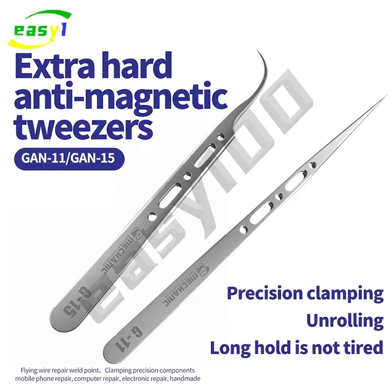 Mobile phone repair fingerprint flying wire anti-magnetic tweezers fine tip clip precision components for Mechanic G 11 G 15 17