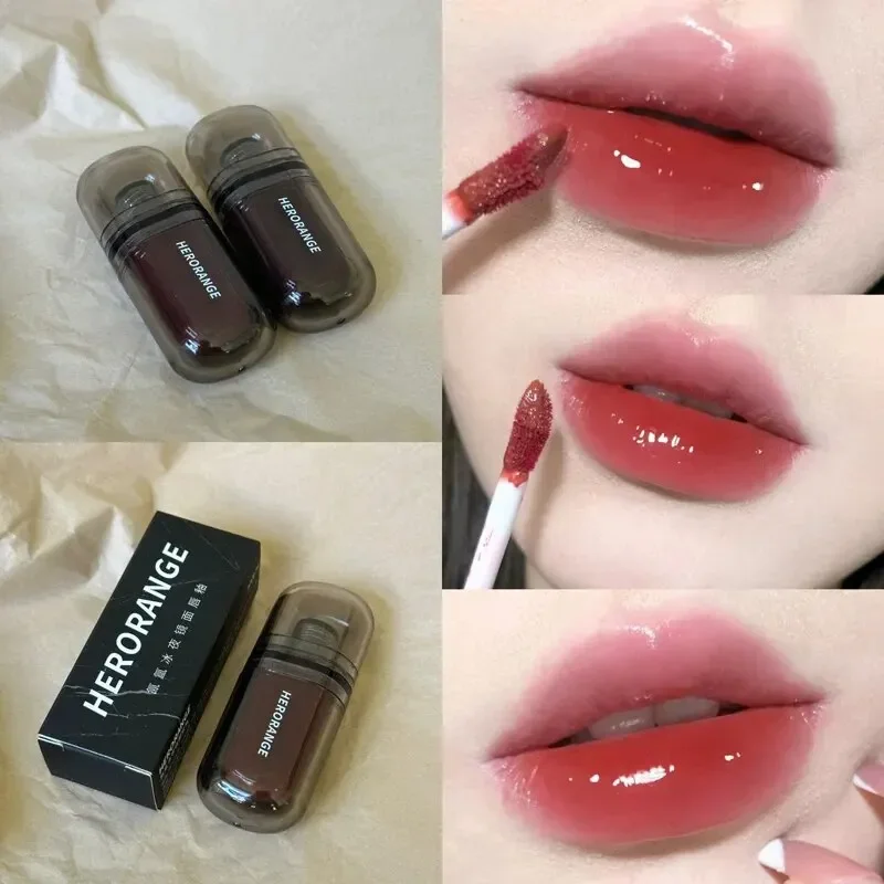 Misty Ice Night Mirror Lip Glaze Long Lasting Not Fade Lip Tint Water Gloss Lipstick Blood plasma Makeup Cosmetics lip makeup lip glaze lip tint