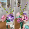 LOZ Flower Bouquet Building Blocks Kit DIY Flowers Block Toys Set Valentine's Day Rose Bricks Set Gift for Girls Friends adults 3