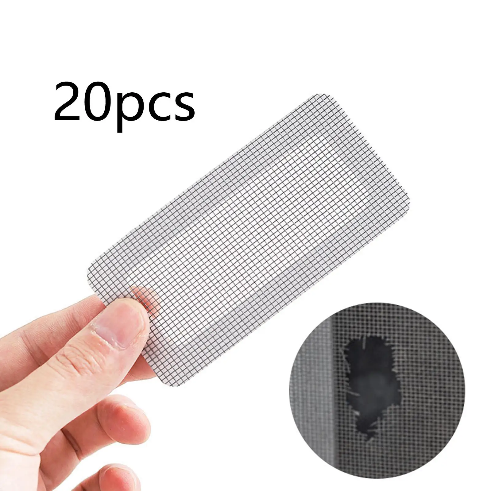 

20Pcs Window Screen Repair Patch Self Paste Multipurpose Fiberglass Mesh Covered