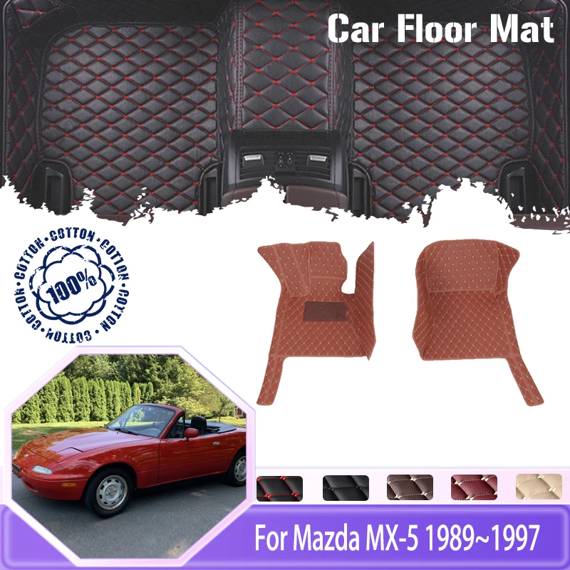 Maßgeschneiderte Automatten Auto Fußmatten Für Mazda Für MX-5 Für Miata Für  Eunos Für Roadster NA 1989~1997 2 Sitz Leder Katze Matten Teppiche Auto  Zubehör Autoteppich (Farbe : LHD Beige) : : Auto & Motorrad