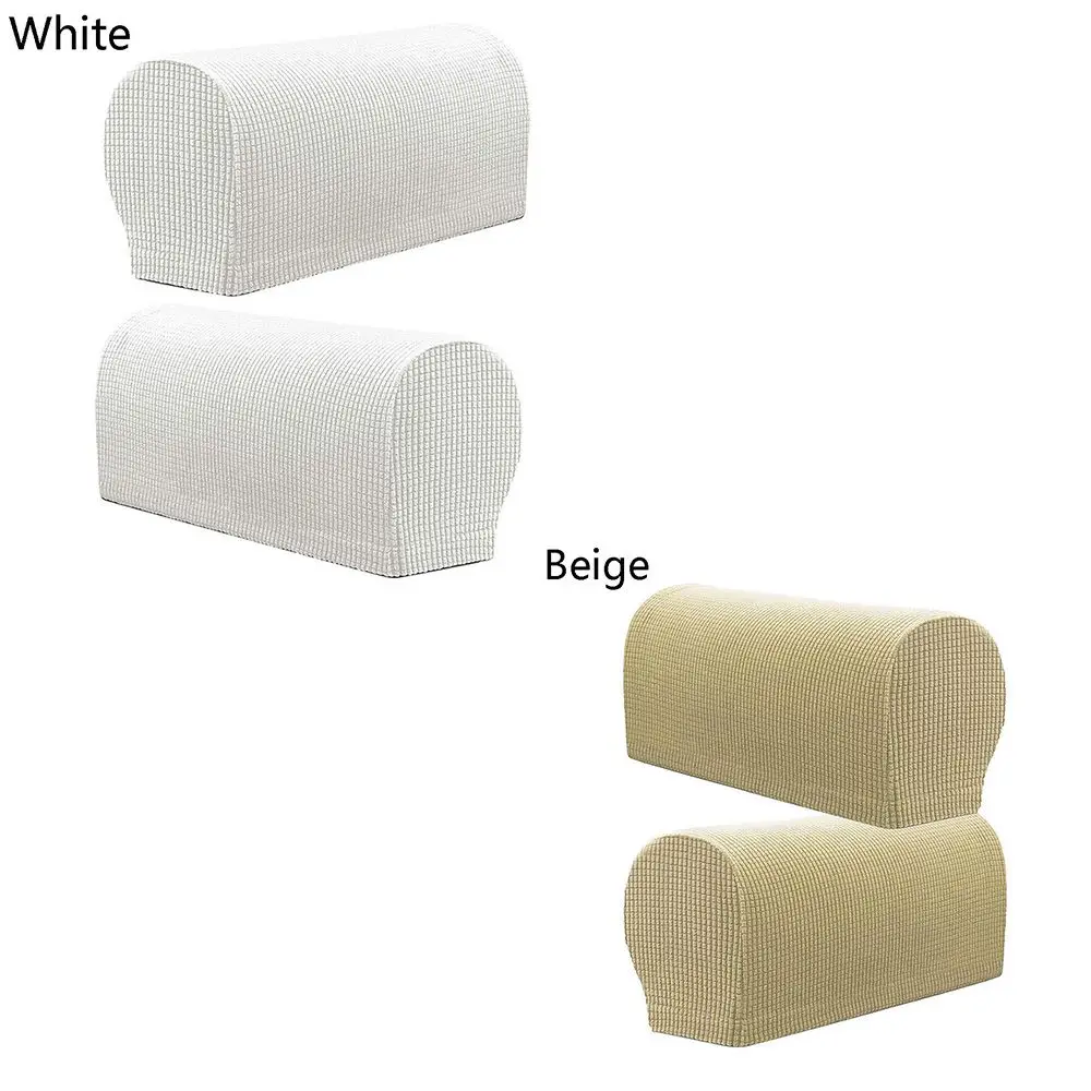 2PCS/SET Sofa Armrest Covers Fleece Premium Armrest Covers Stretchy Chair Sofa Couch Arm Protector Stretch to Fit 6