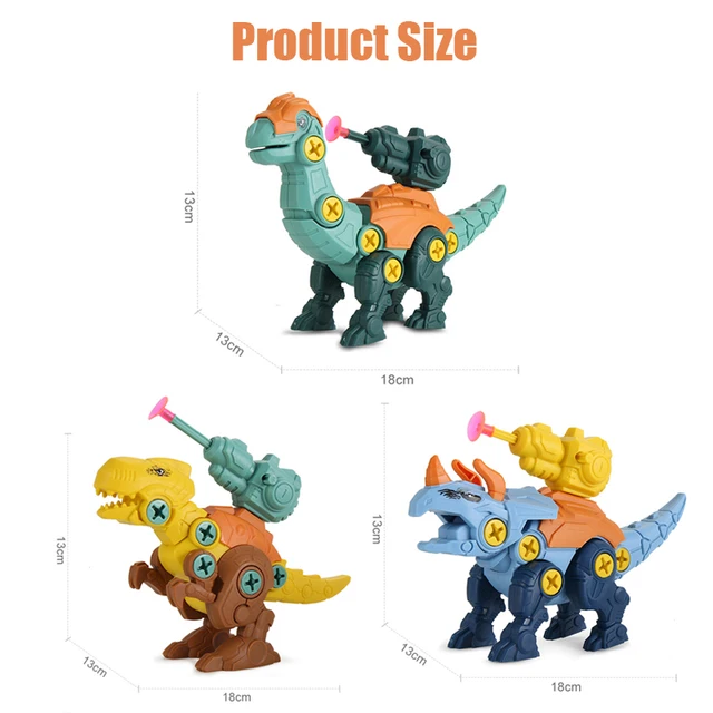 DIY Screwing Jurassic Dinosaurs Baby Toys For 3 Years Old Assembly Nuts Model Sets Safe Blocks Early Educational Toddler Gifts 5