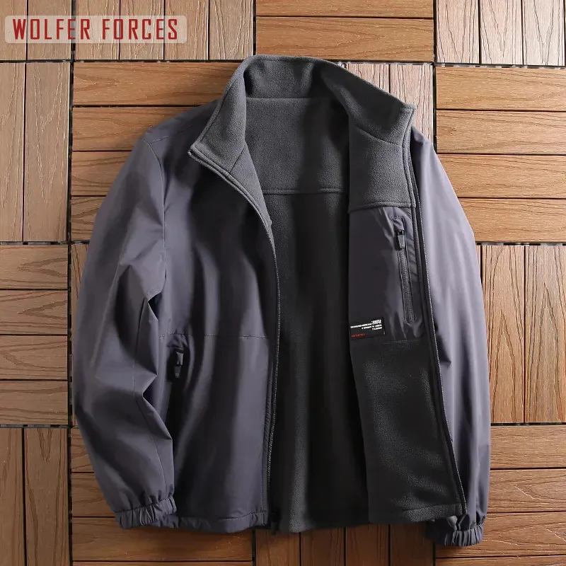 Work Jacket Fashion Casual Man Coat Jacket Baseball Heavy Sports Windshield Cardigan Withzipper Mountaineering Windbreak