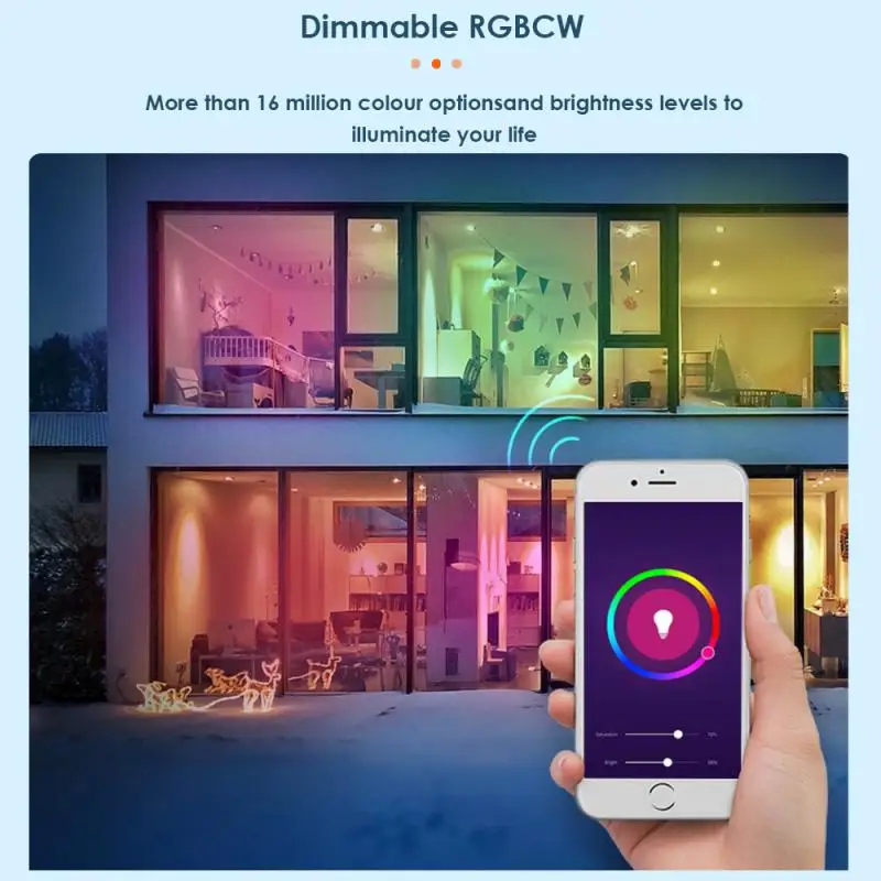 Smart LED Light Bulbs CORUI Tuya Smart WiFi RGB+CW Dimmable LED Bulb B22 E27 Smart Life App Control Lamp Alexa Voice Control With Google Home Alice