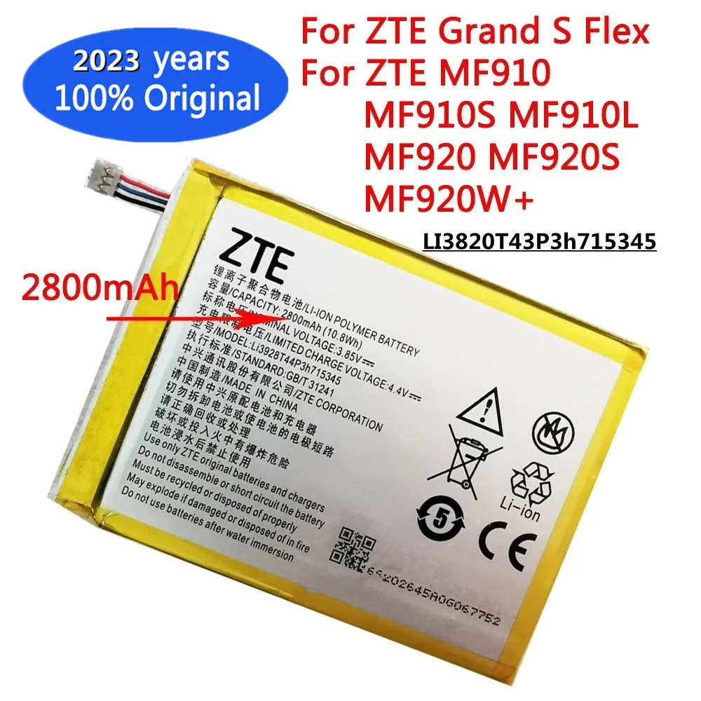 

LI3820T43P3h715345 Original For ZTE Grand S Flex MF910 MF910S MF910L MF920 S MF920W+ MEGAFON MR150 2 5 MTC 835F Router Battery