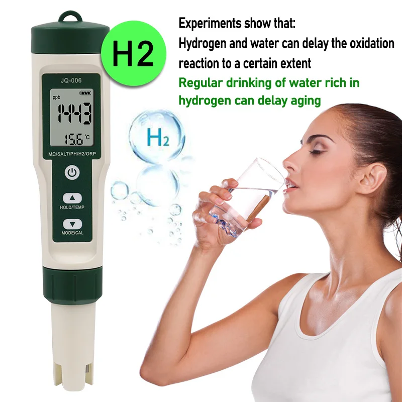 10 in 1 Water Quality Testing Pen PH/TDS/EC/SALT/TEMP/S.G/ORP/H2/Fertile/Resistivity Tester for Pools Aquariums