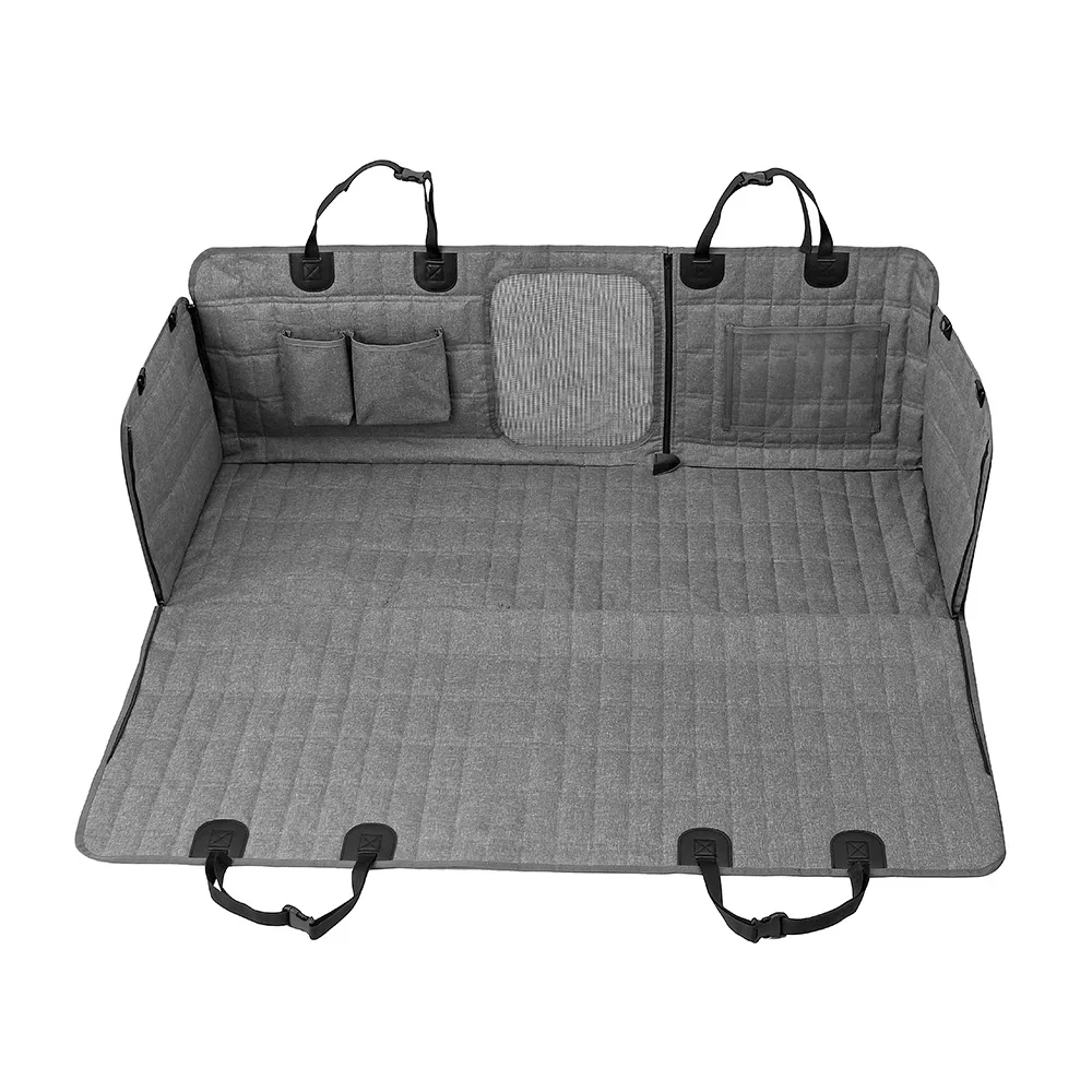 Dog Seat Cover Dog Car Seat Cover with Mesh Window Dog Hammock Waterproof Nonslip Puppy Back Seat Protector Cover For Car Trucks SUV