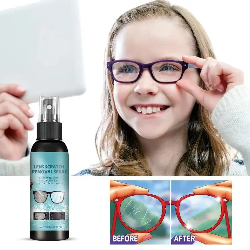 Glasses lens cleaner spray new spray repair scratch blur eyeglass lens cleaning glass grinding refurbished maintenance agent