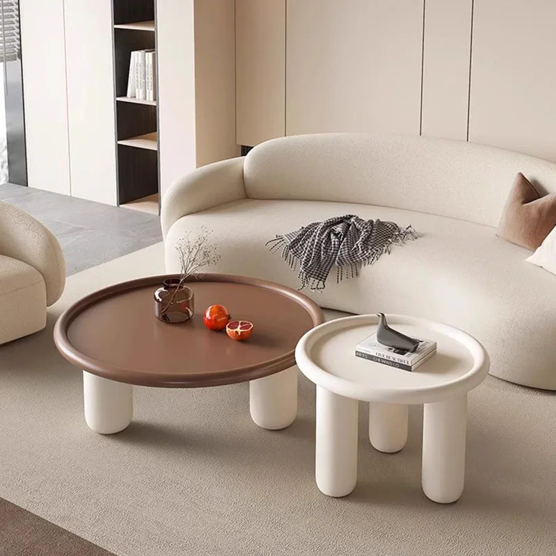 

Clear Wood Coffee Table Modern Round Bedroom Minimalist Coffee Table Center Balcony Mesa Auxiliar Salon Living Room Furniture