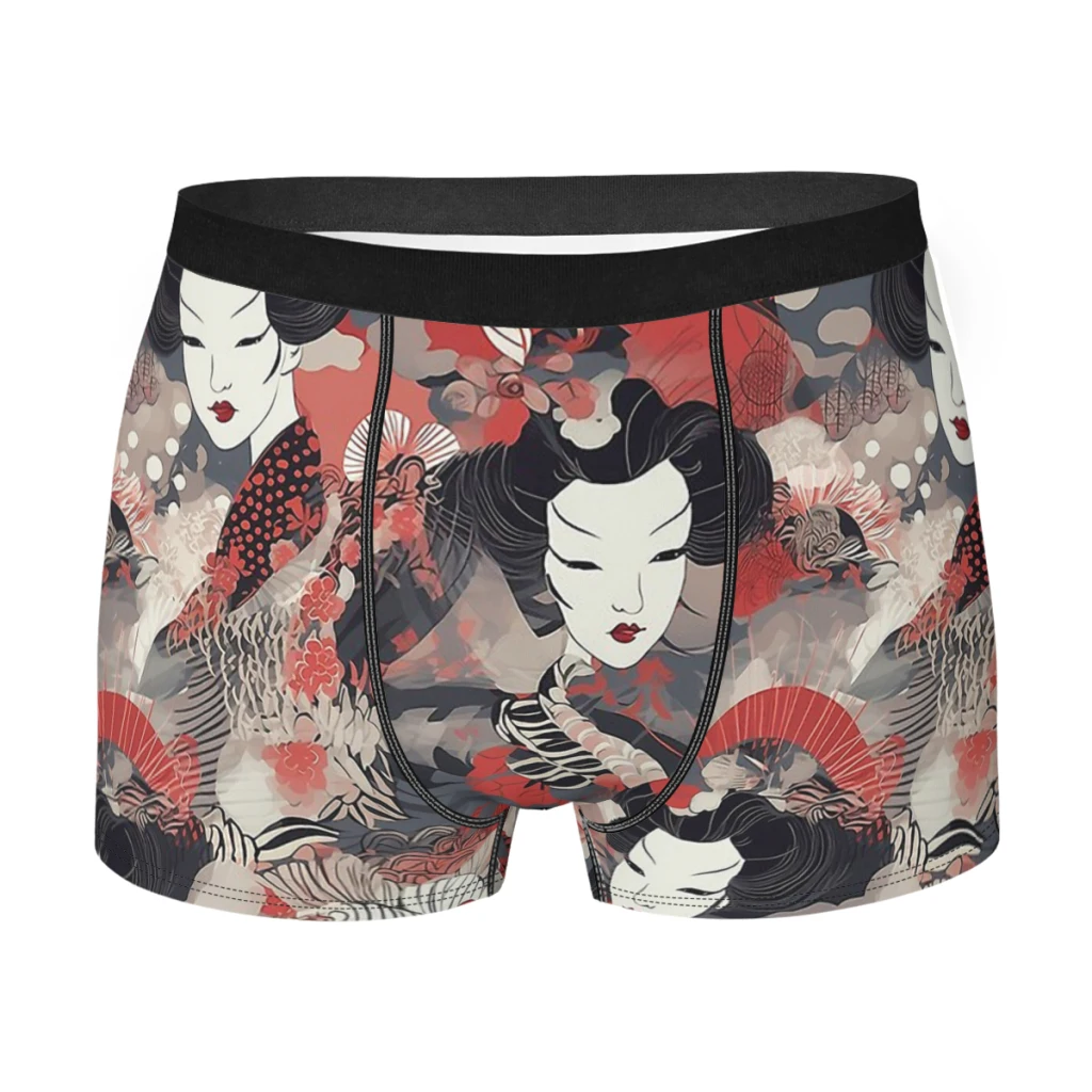 

A noble geisha Japanese Art Performers Underpants Breathbale Panties Men's Underwear Print Shorts Boxer Briefs